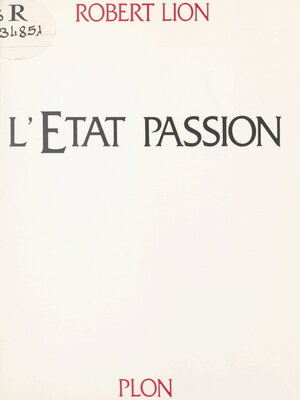 cover image of L'État passion